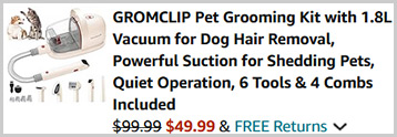 Pet Grooming Vacuum Kit Screenshot