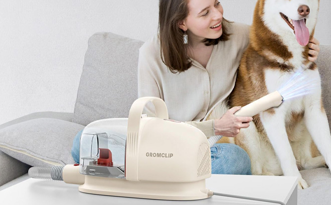 Pet Grooming Vacuum Kit on a Table