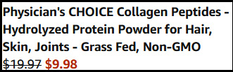 Physicians Choice Collagen Protein Powder Order Summary