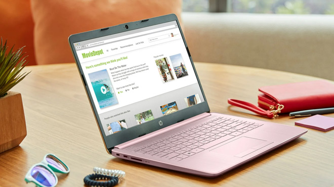 Pink HP Stream 14 Inch Laptop