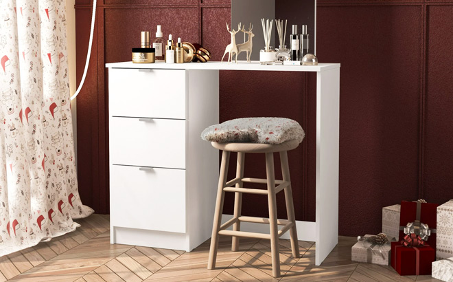 Polifurniture New Minas Modern Makeup Vanity Table