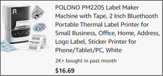 Polono Label Maker Machine Checkout