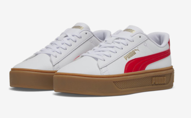 Puma Womens Smash Platform Sneakrs