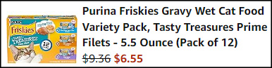 Purina Friskies Gravy Wet Cat Food Variety Pack Checkout