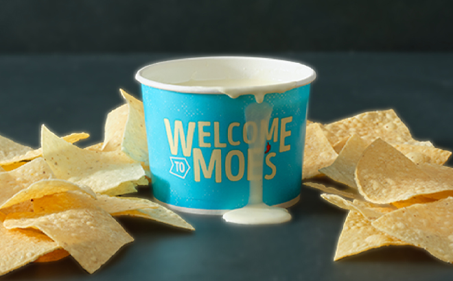 Free Queso Cup at Moes Southwest Grill