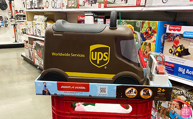 Radio Flyer UPS Delivery Truck Ride On on the Cart