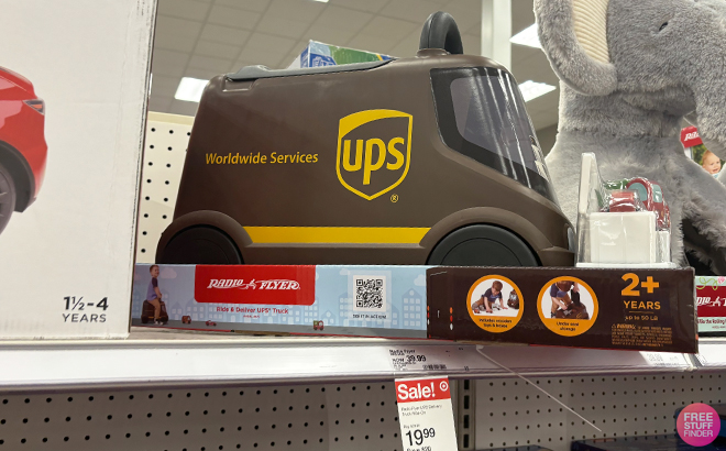 Radio Flyer Ups Delivery Truck Ride On on a Shelf at Target