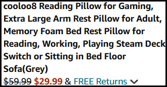 Reading Pillow Order Summary