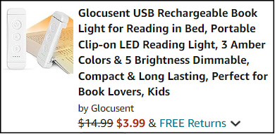 Rechargeable Book Light Checkoutjpg