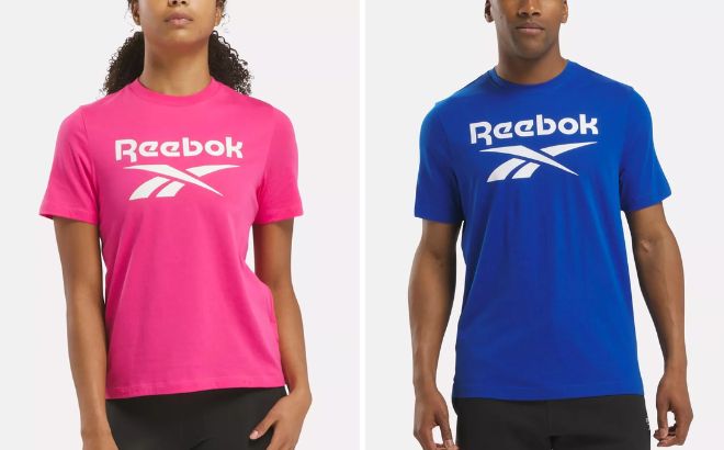 Reebok Identity Big Logo T Shirt and Identity Big Stacked Logo T Shirt