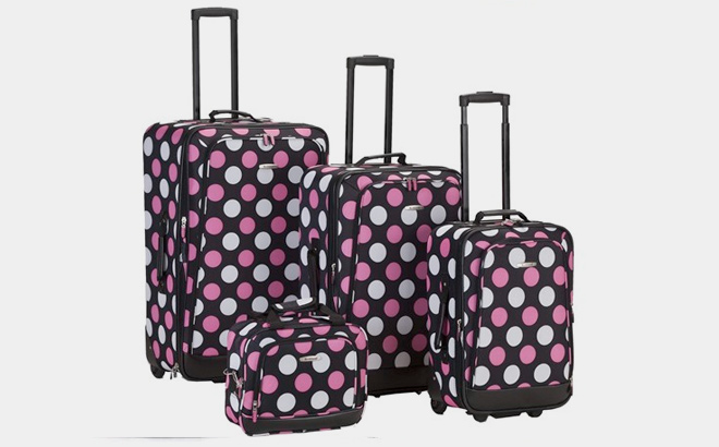 Rockland Escape 4 Piece Softside Luggage Set