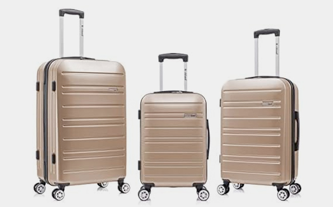 Rockland Irvine Hardside Spinner Wheel Luggage Set