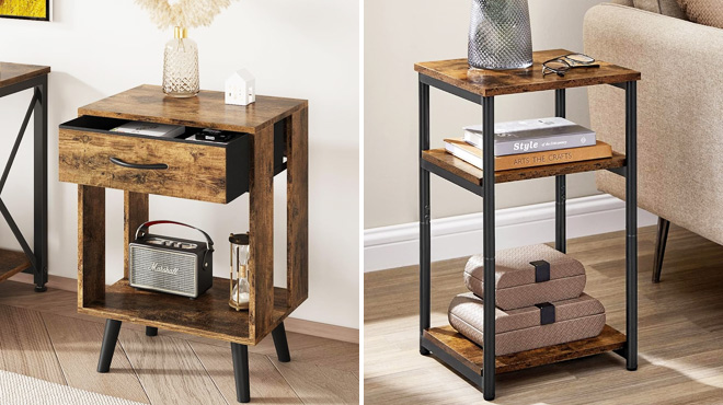 Rustic Bedroom Side Table