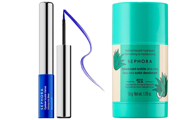 Sephora Collection Intense Felt Tip 12HR Liquid Waterproof Eyeliner and Solid Deodorant in Coconut Aloe