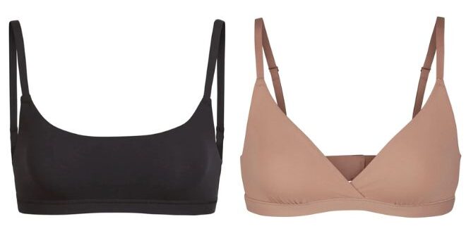 Skims Scoop Bralette and Crossover Bralette