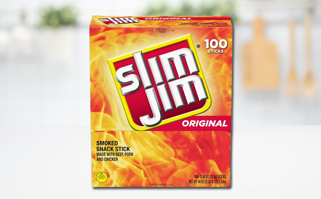 Slim Jim Meat Sticks 100 Count Box