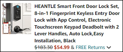 Smart Front Door Lock Set Checkout