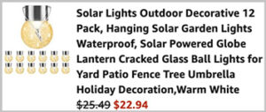 Solar Lights Outdoor Decorative 12 Pack Screenshot