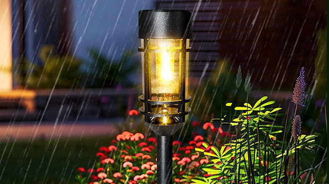 Solpex Solar Pathway Lights under the Rain