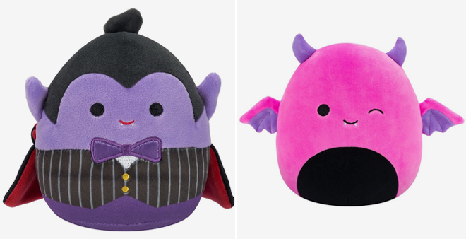 Squishmallows 5 Inch Osvaldo Dracula and Squishmallows 5 Inch Wakisha Winking Devil