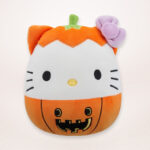 Squishmallows Official 8 inch Hello Kitty Pumpkin on a Neutral Background