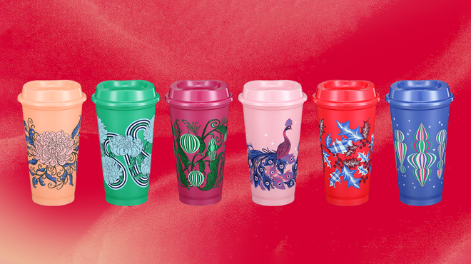 Starbucks Color Changing Pearl Hot Cup Set 6 Pack