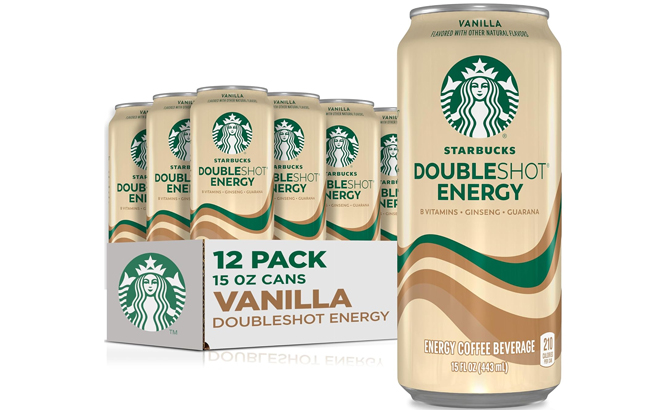 Starbucks Doubleshot Energy Drink Coffee Beverage Vanilla Flavor 12 Pack