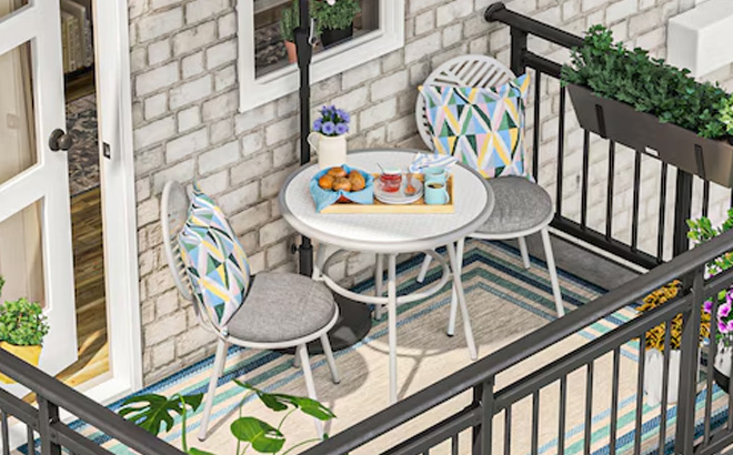 Style Selections Clearwater 3 Piece Gray Bistro Patio Dining Set