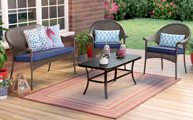 Style Selections Pelham Bay Rectangle Outdoor Coffee Table