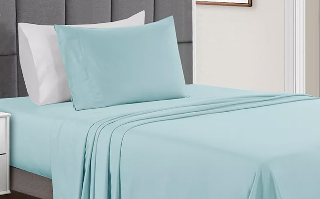 Sunham Microfiber Easy Care Solid 3 Pc Sheet Set Twin