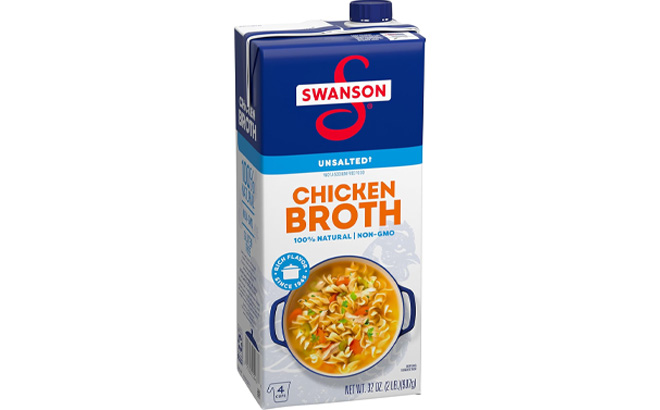 Swanson 100 Natural Unsalted Chicken Broth 32 oz Carton