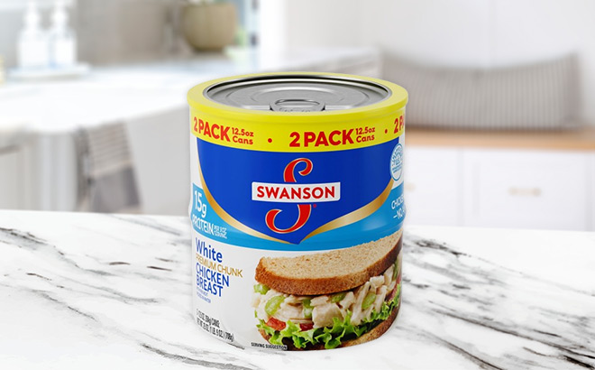 Swanson White Premium Chunk Canned Chicken Breast in the Kitchen Table