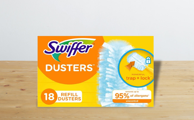 Swiffer Dusters Multi Surface Refills 18 Count on a Table