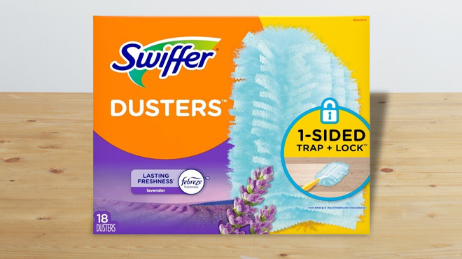 Swiffer Dusters Refills 18 Count on a Table