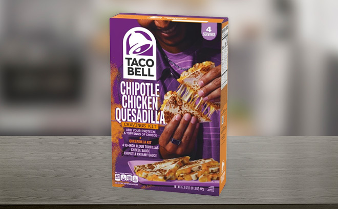 Taco Bell Chicken Quesadilla Kit on the Table