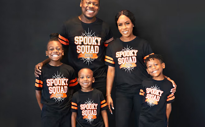 The Childrens Place Family Glow Spooky Squad Graphic Tees