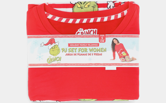 The Grinch Womens and Womens Plus Matching Family Pajama Set 2 Piece