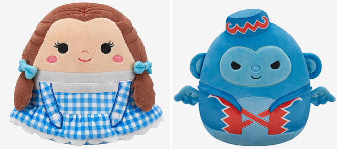 The Wizard of Oz 10 Inch Dorothy Gale Squishmallows Plush and The Wizard of Oz 10 Inch Flying Monkey Squishmallows Plush