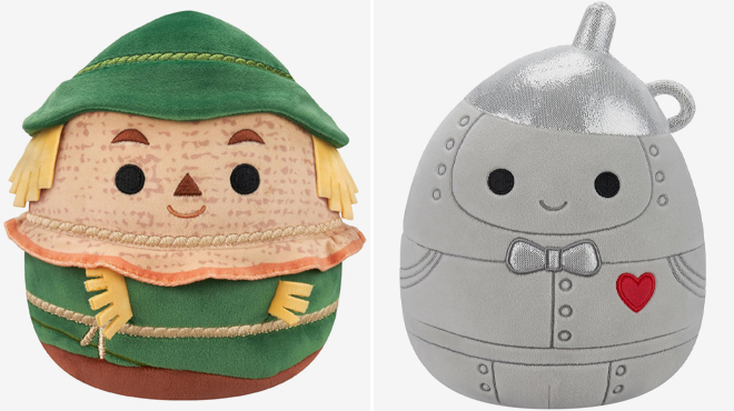 The Wizard of Oz 10 Inch The Scarecrow Plush Squishmallows Plush and The Wizard of Oz 10 Inch The Tin Man Plush Squishmallows Plush