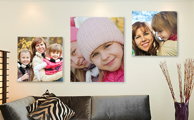 Three Canvas Prints on a Wall