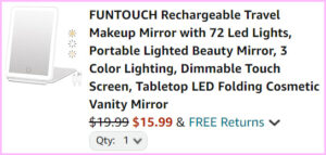 Travel Makeup Mirror at Checkout