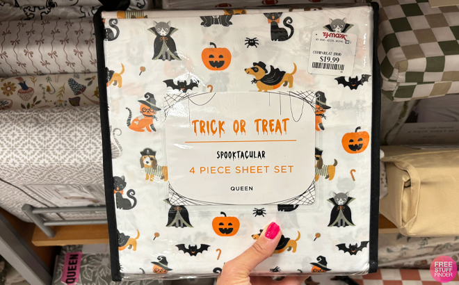 Trick or Treat 4 Piece Bed Sheet