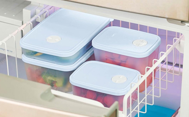 Tupperware 10 piece Date Store Freeze Food Storage Set