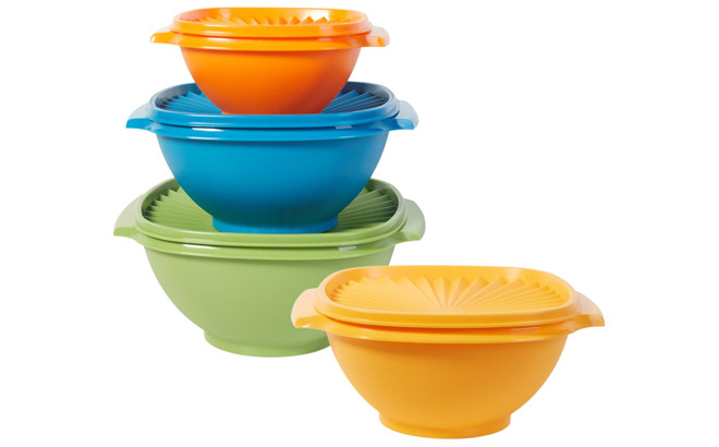 Tupperware 8 piece Heritage Square Bowl Set