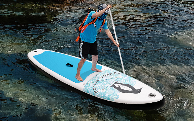 Tuxedo Sailor Inflatable Stand Up Paddle Board in Blue Penguin Color