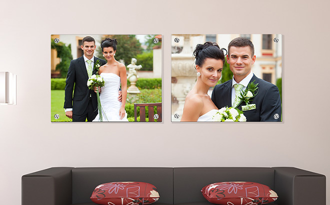 Two Custom Photo Prints on a Wall