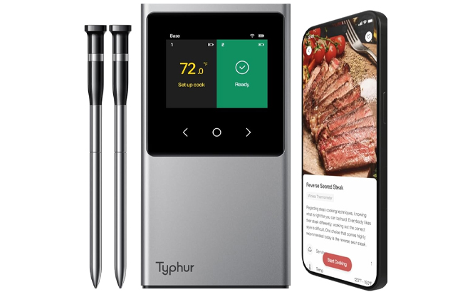 Typhur Sync WiFi Wireless Meat Thermometer with Two Probes