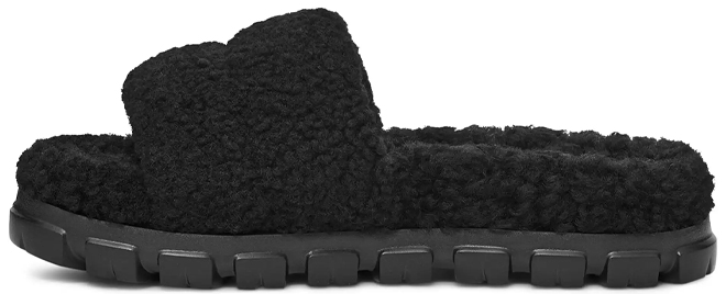 UGG Womens Cozetta Curly Slippers in Black Color