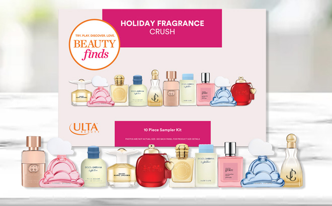 ULTA Holiday Fragrance Crush on a Table