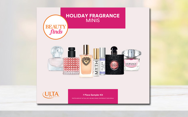 ULTA Holiday Fragrance Minis on a Table